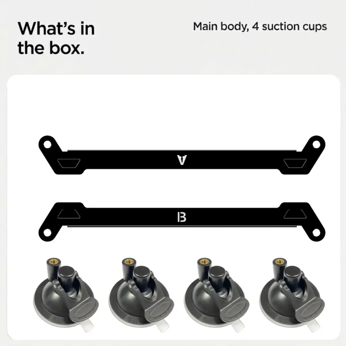 Complete suction roof mount kit for van life